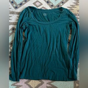 Ann Taylor Loft Green top size small